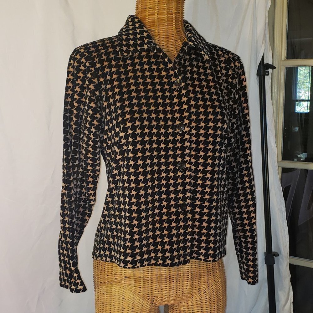 Ladies YORK HARBOR Petite Velour Button Up Jacket - SP